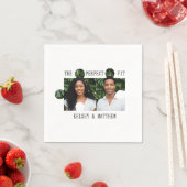 Puzzle-Teil-Foto Perfekte Passform Hochzeit Serviette (Beispiel)