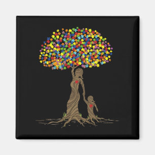 Puzzle Tree Liebe Mama und Autistische Tochter Aut Magnet