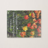 Puzzle - Tulpe-Foto mit Bibel-Vers (Horizontal)