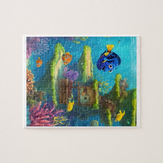 Puzzle über den Meeresboden (Horizontal)