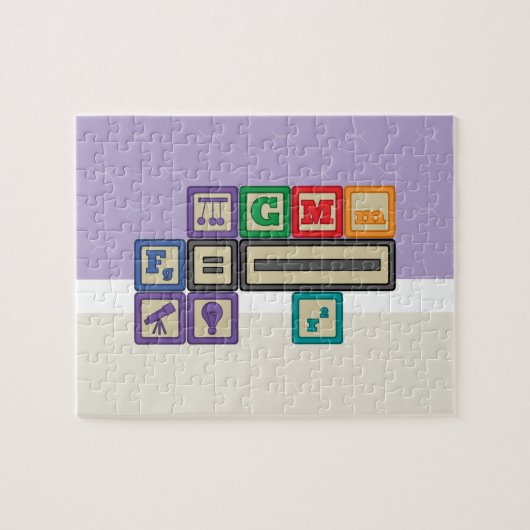 Puzzle über die Blocks eines zukünftigen Physikers (Horizontal)