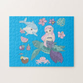 Puzzle "unter dem Meer" für Mädchen. (Horizontal)