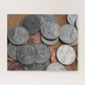 Puzzle - US-Münzen auf dem Tisch (Horizontal)