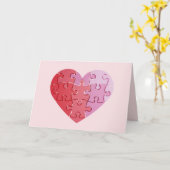 Puzzle Valentinstag Karte (Gelbe Blume)