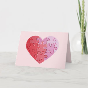 Puzzle Valentinstag Karte