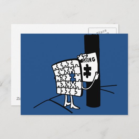 Puzzle Vermisst Postkarte (Vorne/Hinten)