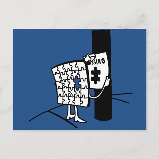 Puzzle Vermisst Postkarte (Vorderseite)