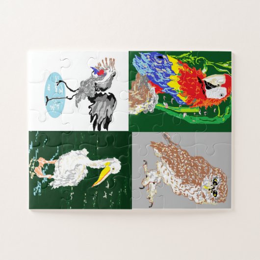 Puzzle: Vögel Puzzle (Horizontal)