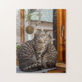 Puzzle von zwei Katzen zusammen (Vertikal)