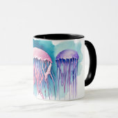 Puzzle - Wasserfarbenserie: Qualle Blüte Tasse (VorderseiteRechts)
