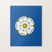 Puzzle weißer Rose Yorkshires (Vertikal)