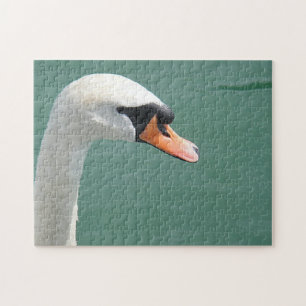 Puzzle weisser Schwan
