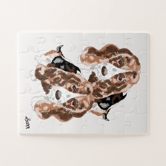 Puzzle: Welpe Liebe Puzzle (Horizontal)