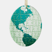 Puzzle-Weltverzierung Keramikornament (Rechts)