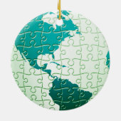 Puzzle-Weltverzierung Keramikornament (Hinten)
