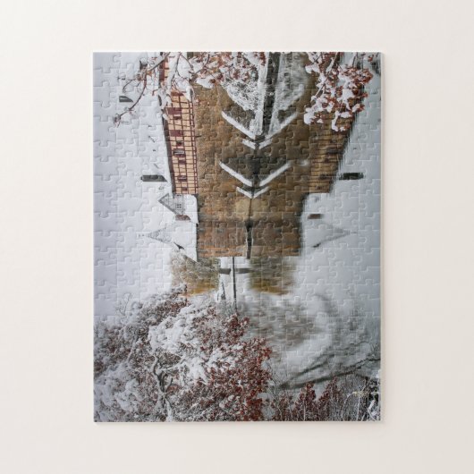 Puzzle Winter in Germany, Weissenburg in Bay. (Vertikal)