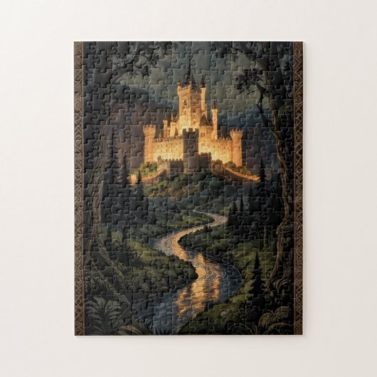 puzzle with a picture of a fairy-tale castle (Vertikal)