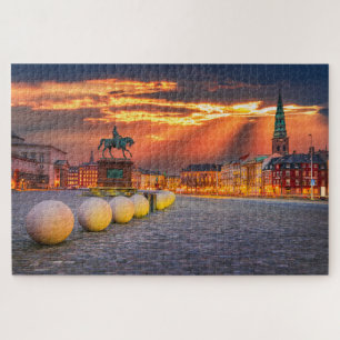 Puzzle with Copenhagen sunset, Denmark