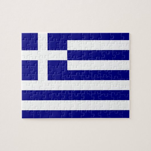 Puzzle with Flag of Greece (Horizontal)