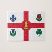 Puzzle with Flag of Montreal, Canada (Horizontal)