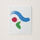 Puzzle with Flag of Seoul, South Korea (Vertikal)