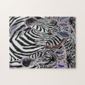 Puzzle with Zebras Hug - Painting (Horizontal)