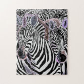 Puzzle with Zebras Hug - Painting (Vertikal)