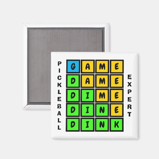 Puzzle WORD GAME DINK Pickleball Magnet (Vorderseite/Rückseite)