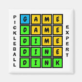 Puzzle WORD GAME DINK Pickleball Magnet (Vorne)