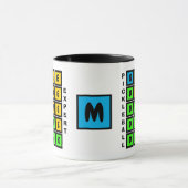 Puzzle WORD GAME DINK Pickleball MONOGRAM Tasse (Zentrum)