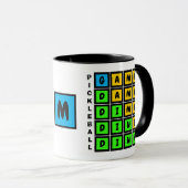Puzzle WORD GAME DINK Pickleball MONOGRAM Tasse (VorderseiteRechts)