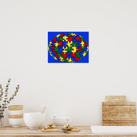 Puzzle World Card Poster (Küche)