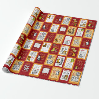 Puzzle-Wrapping Paper zum Thema Wildlife Africa Geschenkpapier