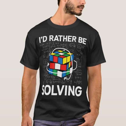 Puzzle-Würfel, die ich lieber lösen würde T-Shirt (Vorderseite)