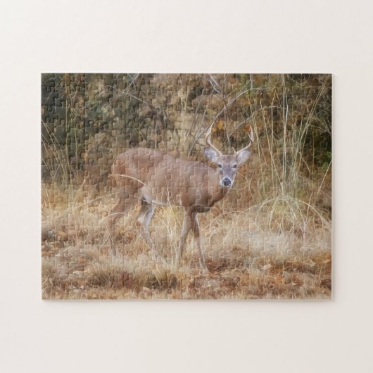 Puzzle Young and Wild Buck Deer Art Nature (Horizontal)