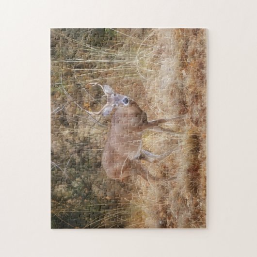 Puzzle Young and Wild Buck Deer Art Nature (Vertikal)