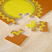 Puzzle - Zickzackzirkel mit gelben Globeln (Seite)