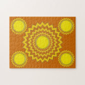 Puzzle - Zickzackzirkel mit gelben Globeln (Horizontal)