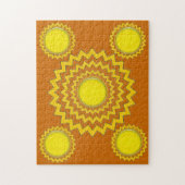 Puzzle - Zickzackzirkel mit gelben Globeln (Vertikal)