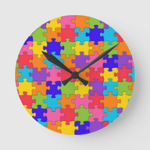 Puzzled Collection Runde Wanduhr