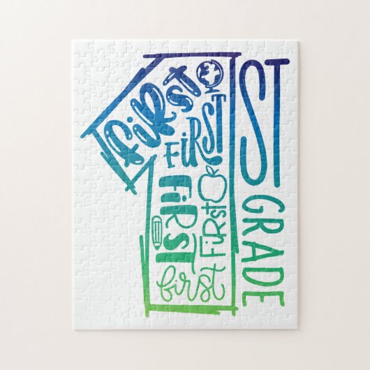 Puzzledesign für die 1. Klasse Puzzle (Vertikal)