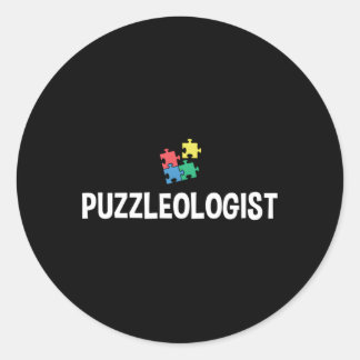 Puzzleologin Puzzle Puzzle Collector Jigsaw Puzzle Runder Aufkleber