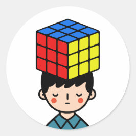 Puzzler Runder Aufkleber