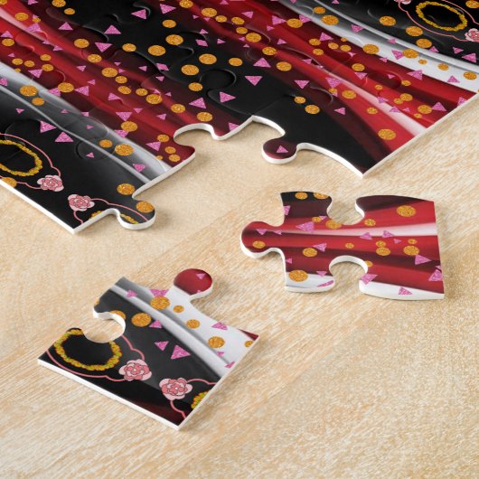 Puzzles Abstrakt Red Schwarz-weiß (Seite)