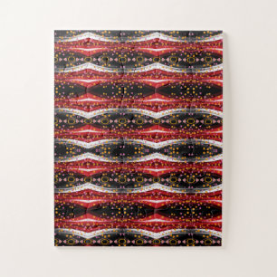 Puzzles Abstrakt Red Schwarz-weiß