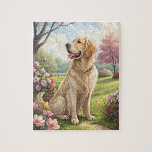 PUZZLES Adorable Hund in einem malerischen Outdoor (Vertikal)