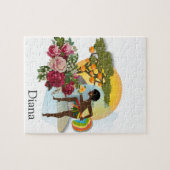 Puzzles African Women Orange Tree Floral (Horizontal)