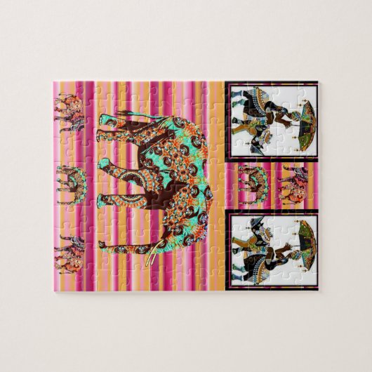 Puzzles afrikanischer Elefanten (Horizontal)