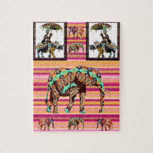 Puzzles afrikanischer Elefanten