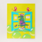 Puzzles Alligator Birds Blase Bath Blasen (Vertikal)